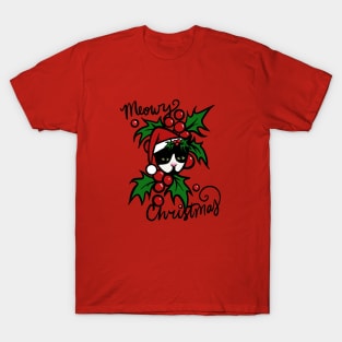 Tuxedo Cat Christmas T-Shirt